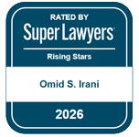 Rated By Super Lawyers Raising | Omid S. Irani 2026